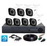 Комплект видеонаблюдения AHD 2Мп KIT-C207HD 7 камер для улицы
