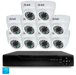 Комплект видеонаблюдения AHD 2Мп KIT-A210HD 10 камер для помещения, ночная съемка, датчик движения