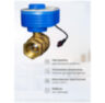 Шаровый кран с электроприводом QT06-20W на 3/4" дюйма с WIFI модулем