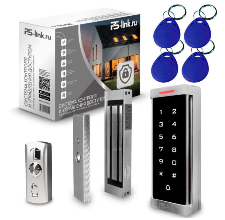 Система СКУД KIT-T6MF-180 / эл. магнитный замок 180кг / кодовая панель / RFID Mifare