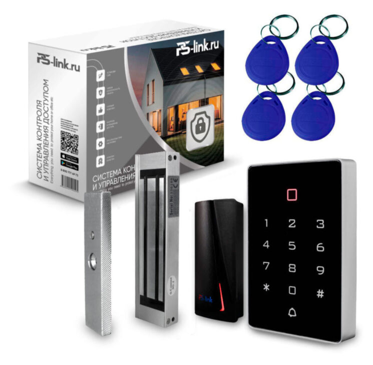 Система СКУД KIT-T12EM-P-180 / эл. магнитный замок 180кг / кодовая панель / RFID