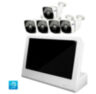Комплект видеонаблюдения IP 2Мп KIT-C205IP-POE-LCD с POE питанием и монитором 10", 5 уличных камер с ночной съёмкой