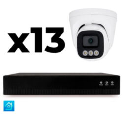 Комплект IP-видеонаблюдения  KIT-A413IP-POE 4 Мп, 13 купольных IP-камер, NVR, 16 PoE портов