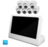 Комплект видеонаблюдения IP 2Мп KIT-A207IP-POE-LCD с POE питанием и монитором 10", 7 внутренних камер с ночной съёмкой