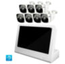 Комплект видеонаблюдения IP 2Мп KIT-C207IP-POE-LCD с POE питанием и монитором 10", 7 уличных камер с ночной съёмкой