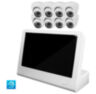 Комплект видеонаблюдения IP 2Мп KIT-A208IP-POE-LCD с POE питанием и монитором 10", 8 внутренних камер с ночной съёмкой