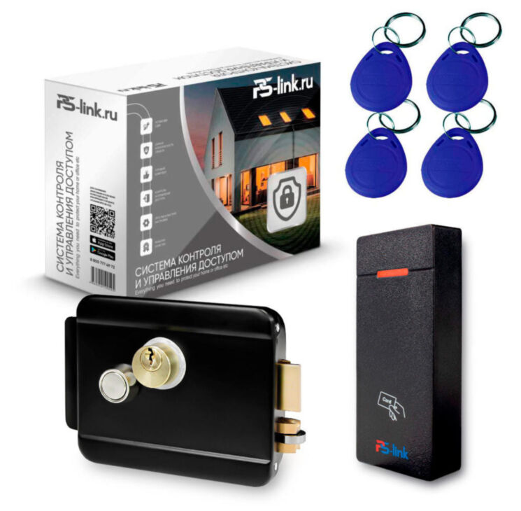 Система СКУД KIT-M010EM-WP-B эл. механический замок, RFID
