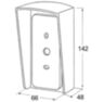 Козырёк для панели доступа PS-208C-EMW черный PETG