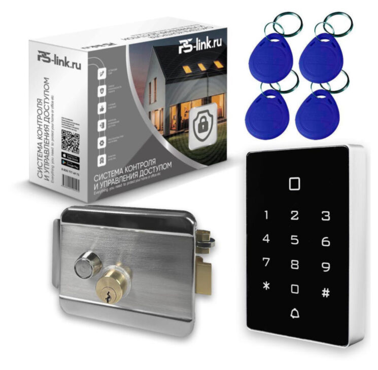 Система СКУД Ps-Link KIT-T12MF-SS с электромеханическим замком