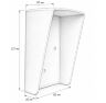Козырек для панели доступа T12EM/MF белый PETG, защита от осадков и солнца