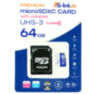 Карта памяти microSD VD-64G 10 класс 64ГБ + SD адаптер