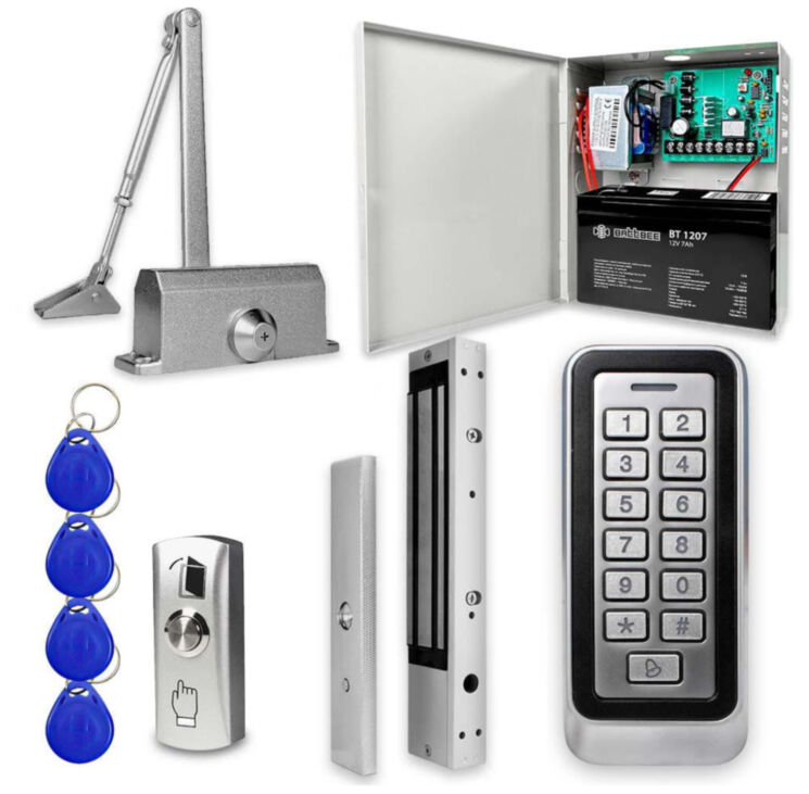 Система СКУД KIT-208C-350UPS с блоком резервного питания и доводчиком