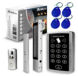 Система СКУД  KIT-ACM323-350 для помещений с клавиатурой, RFID-ключами, кнопкой выхода и магнитным замком 350 кг