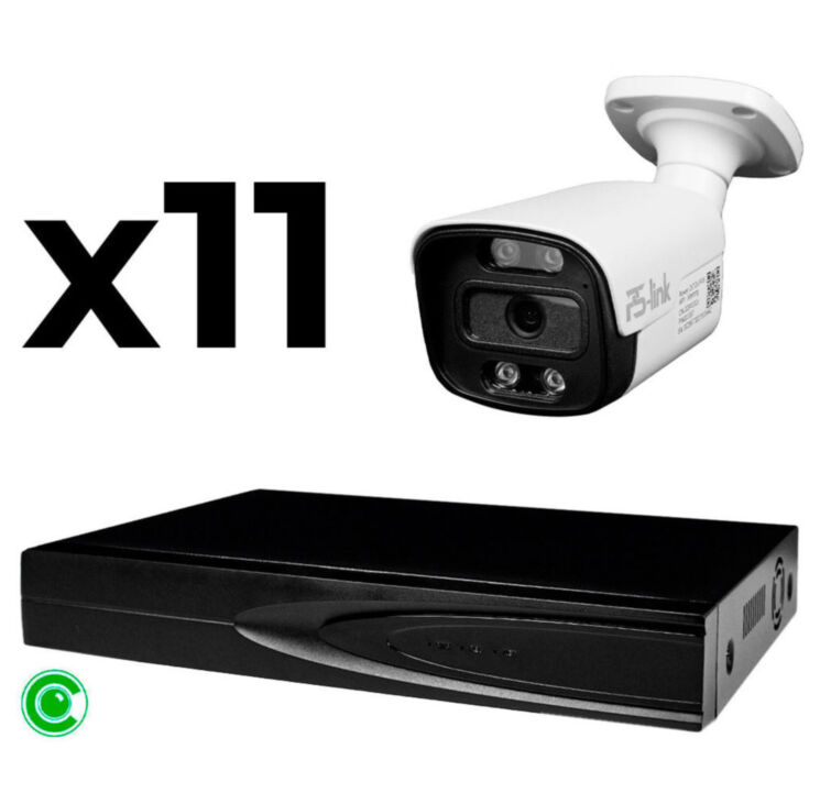 Комплект видеонаблюдения IP 8Мп KIT-C811IP-ST 11 камер для улицы, умная аналитика, детекция человека, детекция автомобиля, область вторжения