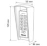 Козырёк для панели доступа PS-K33EM медный PETG пластик, защита от дождя и пыли