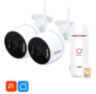 Комплект видеонаблюдения 4G 2Мп KIT-TA202-4G две камеры для улицы, микрофон, динамик, LED-подсветка, слот microSD