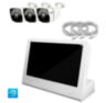 Комплект видеонаблюдения IP 2Мп KIT-C203IP-POE-LCD с POE питанием и монитором 10", 3 уличные камеры с ночной съёмкой