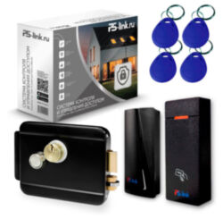 Система СКУД  KIT-M010EM-WP-P-B / эл. механический замок / 2 считывателя RFID