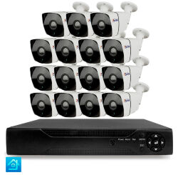 Комплект видеонаблюдения AHD 8Мп KIT-C815HD 15 камер для улицы, ночная съемка, датчик движения