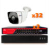 Комплект видеонаблюдения IP 2Мп KIT-C232IP-POE 32 камеры с ночной съемкой для улицы, с датчиком движения, питание PoE