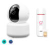 Комплект видеонаблюдения 4G 3Мп KIT-G80D1-4G для помещения, микрофон, динамик, ИК-подсветка, слот microSD до 128Гб