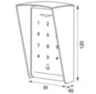 Козырёк для панели доступа PS-CH1, UD-ACP303EM, UD-ACP304EM, коричневый PETG, защита от осадков и солнца