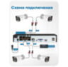 Комплект видеонаблюдения IP 5Мп Nevview NVE-B503-POE 3 уличные камеры с ночной съемкой, датчиком движения
