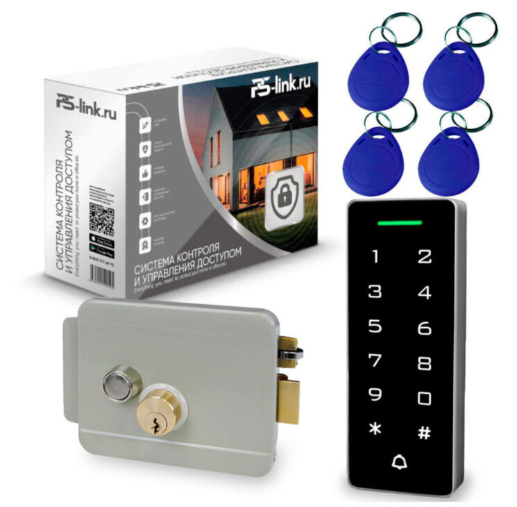 Система СКУД KIT-T1202EM-WP-W-G эл. механический замок, кодовая панель, RFID 125кГц, WIFI