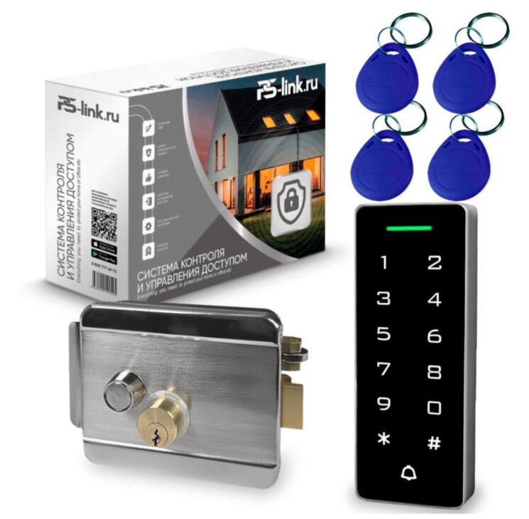 Система СКУД KIT-T1202EM-WP-W-SSM эл. механический замок, кодовая панель, RFID 125кГц, WIFI
