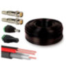 Кабель КВК CBK50 с коннекторами RG-59 + 2 x 0,5 мм бухта 50 метров