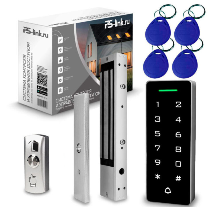 Система СКУД KIT-T1202EM-WP-W-350LED / эл. магнитный замок 350кг / кодовая панель / RFID / WIFI