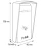 Козырёк для считывателя PS-M010EM-WP зеленый, уличный, PETG пластик, защита от дождя и пыли
