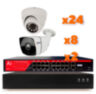 Комплект видеонаблюдения IP 2Мп KIT-B2248IP-POE 24 камеры для помещения, 8 камер для улицы, ночная съёмка, POE питание