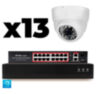 Комплект видеонаблюдения IP 8Мп KIT-A813IP-PL 13 камер для помещения, программный датчик движения, удаленный доступ, ночное видение