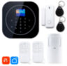 Охранная сигнализация WIFI/GSM G12 для дома и офиса, до 100 беспроводных датчиков, чёрный корпус