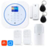 Охранная сигнализация WIFI/GSM G12 для дома и офиса, до 100 беспроводных датчиков, белый корпус
