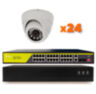 Комплект видеонаблюдения IP 2Мп KIT-A224IP-POE 24 камеры с ночной съемкой для помещения, с датчиком движения, питание PoE