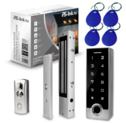 Система СКУД  KIT-TF2EM-WP-W-350LED / отпечаток пальца / эл. магнитный замок 350кг / кодовая панель / RFID / WIFI