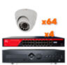 Комплект видеонаблюдения IP 2Мп KIT-A264IP-POE 64 камеры с ночной съемкой для помещения, с датчиком движения, питание PoE